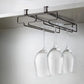 No Drilling Metal Wine Glass Holder - Stemware Rack for Under Cabinet Storage Kitchen Organization Kitchen/Bar Storage Supplies