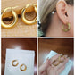 Surgical Steel Gold Color Tone Women Fat Chunky Earrings Stainless Wives Round Smooth Thick Hoops Statement Jewelry 20mm/25mm