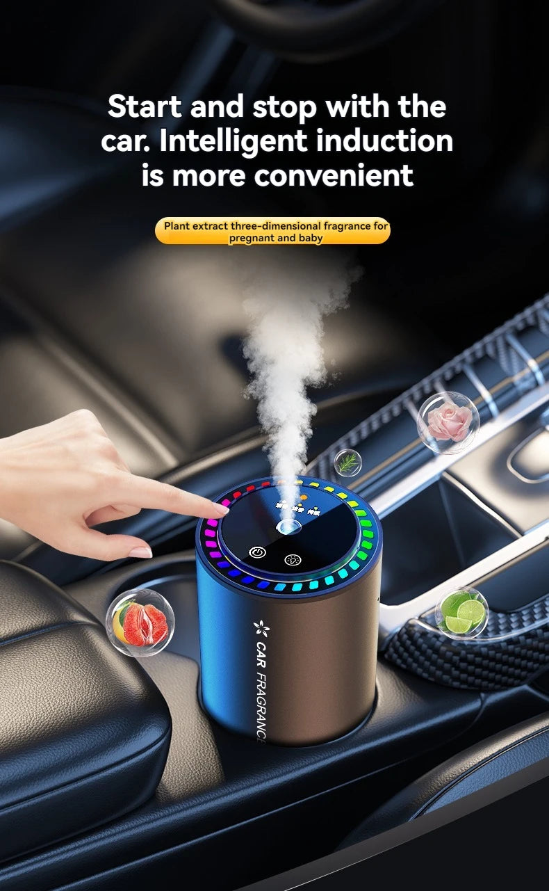 Car Perfume Aroma Diffuser Automatic Spray Deodorization Aroma Diffuser Colorful Atmosphere Light Car Aroma Diffuser