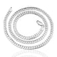 18K Gold color Silver Color 6mm Full Sideways Necklace 8/18/20/24 Inch Chain For Woman Men Fashion Wedding Engagement Jewelry