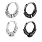1Pair Punk Stainless Steel Round Circle Totem Hoop Earrings For Men Women Not Fade Ear Rings Hip Hop Male Jewelry