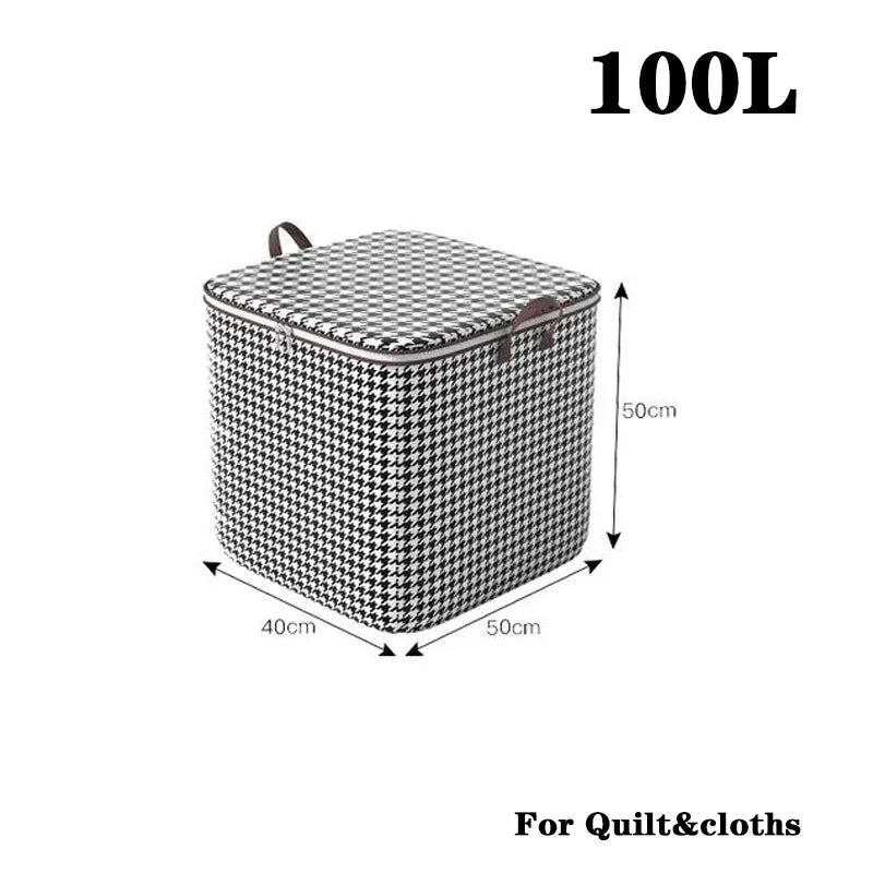 Quilt Storage Non-Woven Wardrobe Space Saving Bag House-Moving Box Dustproof Organizers  Bedding Box Travel Storage Organization