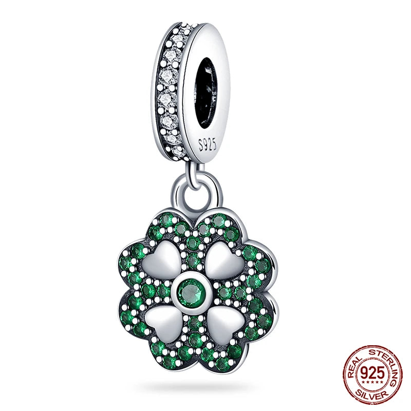 Fit Pandora 925 Original Bracelet 925 Silver Plate Flower Bird Series Charms Beads For Women Fashion DIY Jewelry Gifts Making