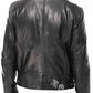 Mens Leather Jacket Autumn Winter Business Gentleman Warm Zipper Cardigan Pocket PU Leather Jacket Stand Collar Slim Coat