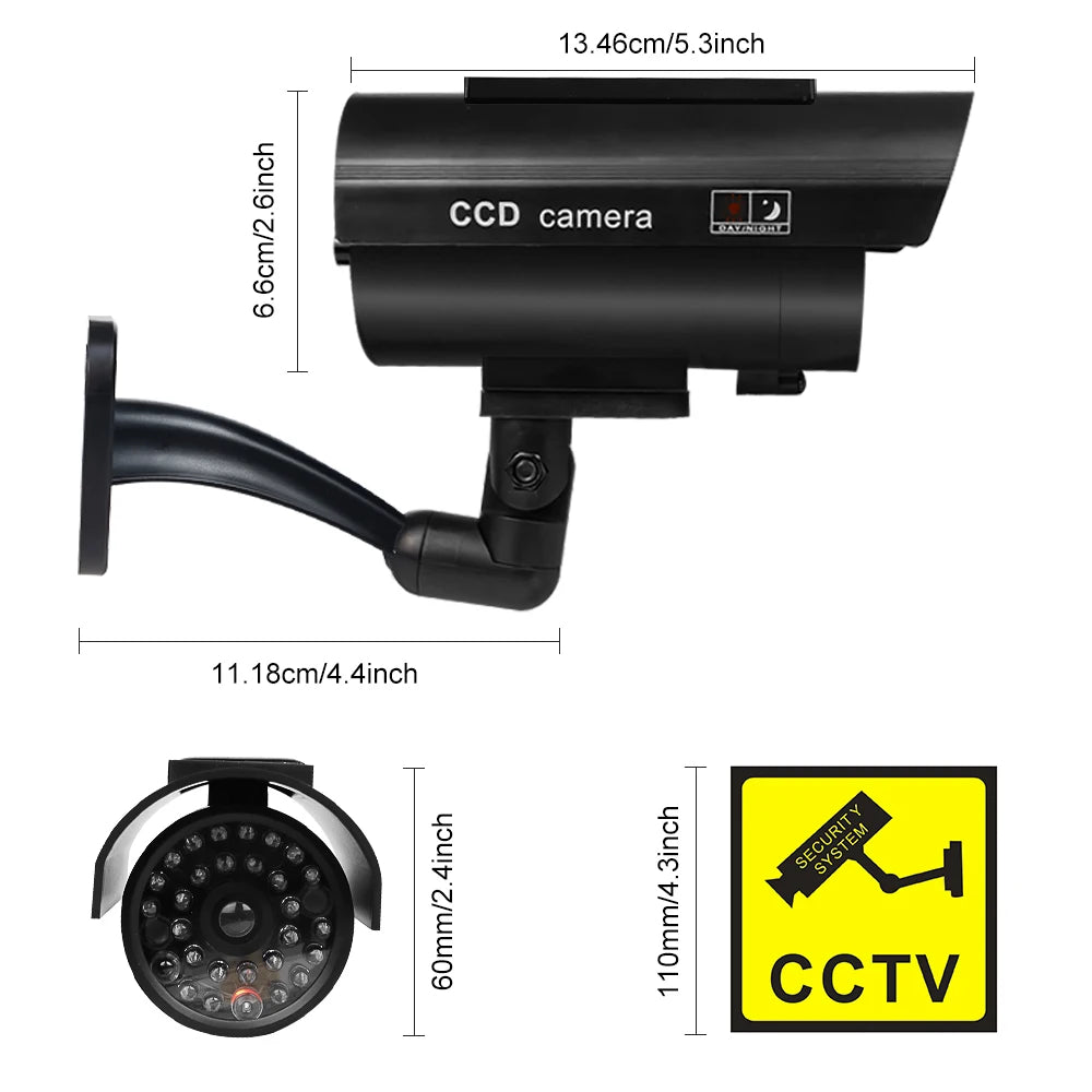 1PC Fake Dummy Camera with Flashing Red LED Bullet Shaped Waterproof Security CCTV Surveillance Camera For Home Outdoor Indoor