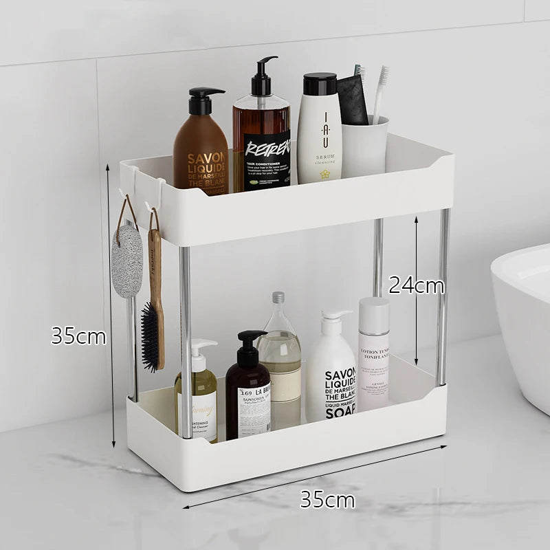 Premium Kitchen Countertop Organizer Shelf - Sturdy Elevated Spice Rack and Spacious Storage Rack for Efficient Organization