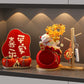 Haibeihai Lucky Cat Key Storage Entrance Decoration Home Living Room Desktop Pachira Macrocarpa Entrance Decorations