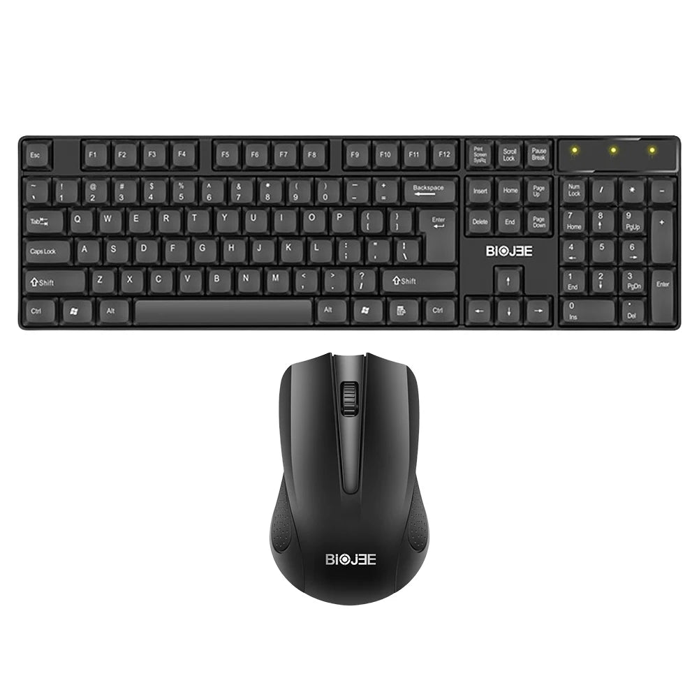 2.4G Wireless Keyboard Mouse Combo Multimedia Wireless Keyboard and Ergonomic Mouse Set USB Receiver For PC Notebook Laptop