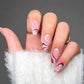 24Pcs Ballerina Press On Nail Tips Oval Head False Nails Almond Artificial Fake Nails With Glue Full Cover Press Manicure Tools