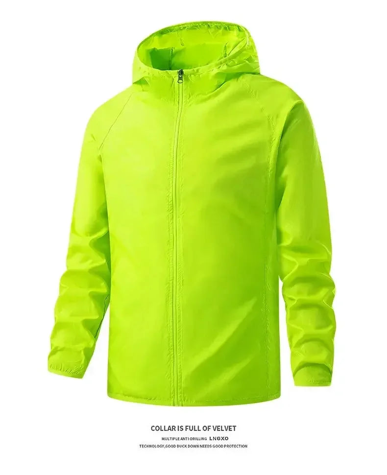 Men Women Hiking Jackets Waterproof Sun Protection Windbreaker Camping Climbing Outdoor Rain Coat Unisex Portable Clothes