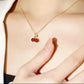 Little Wine Red Cherry Pendant Necklaces For Women Fashion Personality Fruit Golden Chain Necklace Party Jewelry Birthday Gifts