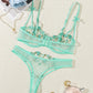 Night Beautiful Sexy Women 2 Piece floral Embroidery Underwear Sexy Erotic lingerie underwear Set