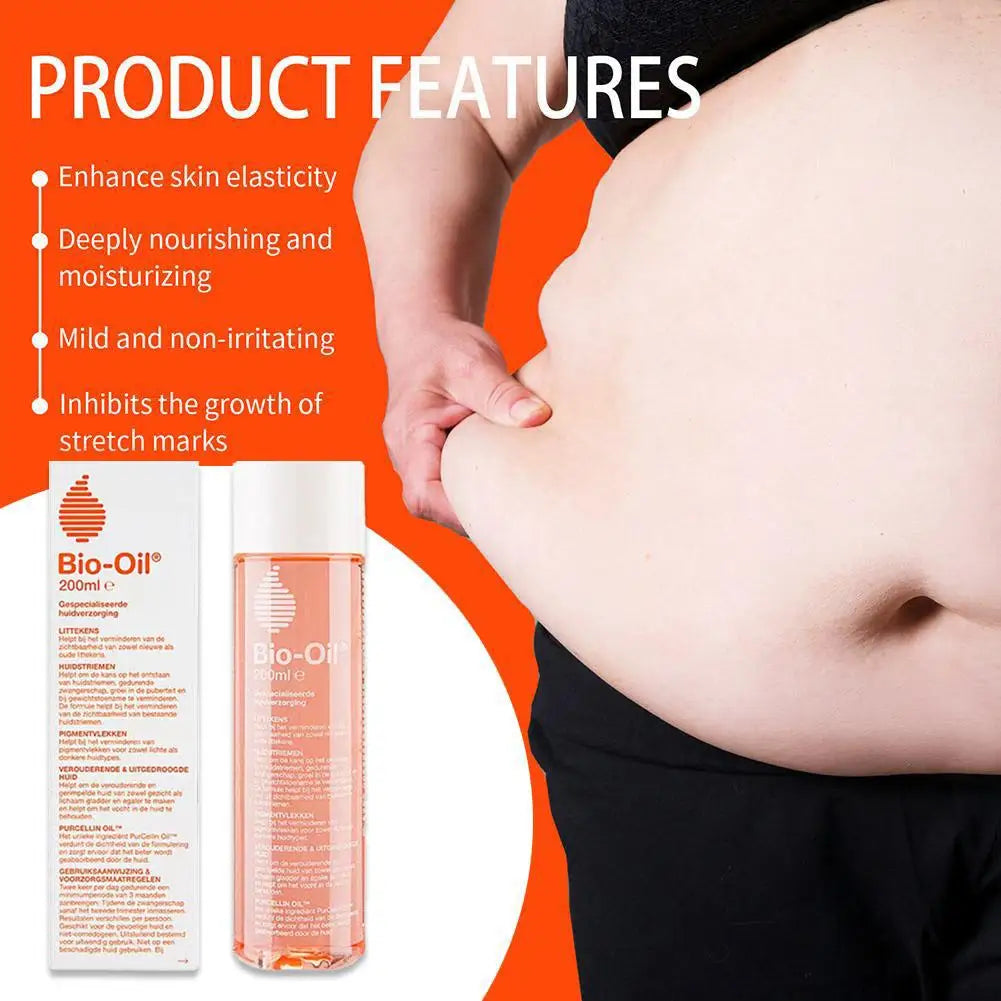 Bio-Oil Body Skin Care Essential Oil Fades Stretch Marks Fades Facial Fine Tattoos Body Skin Oil Improves Uneven Skin care