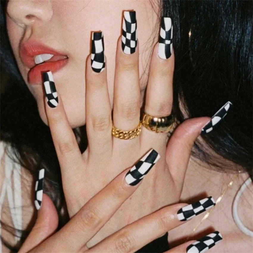 24p Artificial Acrylic Nail Art Fake Nails Full Coverage Removable Pressing Nail Tips Lotus Root Pink Leopard Print False Nails