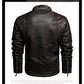 Autumn Winter Outdoor Casual Motor Biker PU Leather Jacket Men Fashion Leather Jacket Men Motorcycle Slim Fleece Jacket Coat