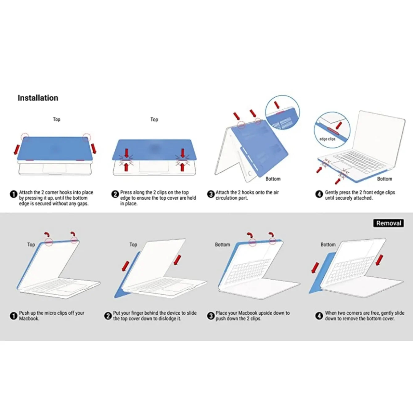 Transparent Macbook Case Compatible With Air Pro,13/14/15/16 Inch Computer Plastic Hard Shell Laptop Cover