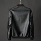 Spring Black Jacket for Men PU Leather Cycling Jacket Men Korean Slim Thin Trendy Clothes Long Sleeve Boy Coat Oversize Xxxl 4xl