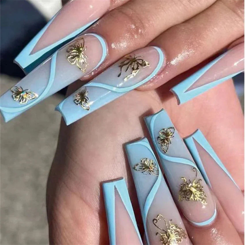 24p Artificial Acrylic Nail Art Fake Nails Full Coverage Removable Pressing Nail Tips Lotus Root Pink Leopard Print False Nails