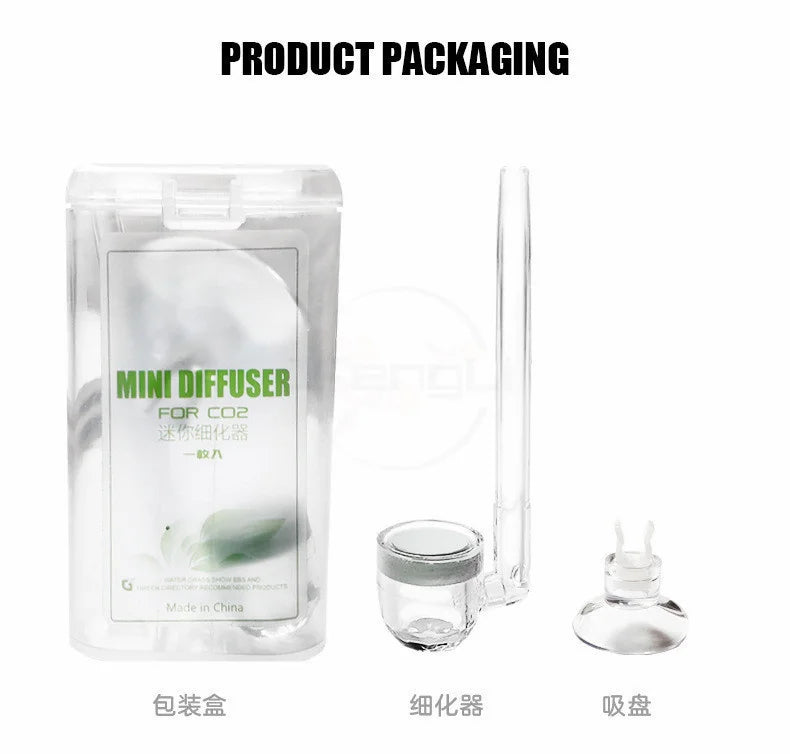 MINI CO2 Diffuser With Bubble Counter Twinstar Style Atomizer Acrylic Aquarium Carbon Dioxide Transparent Fish Tank Water Plants