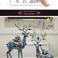 European-Style Living Room TV Cabinet Deer Decoration Craft Gift