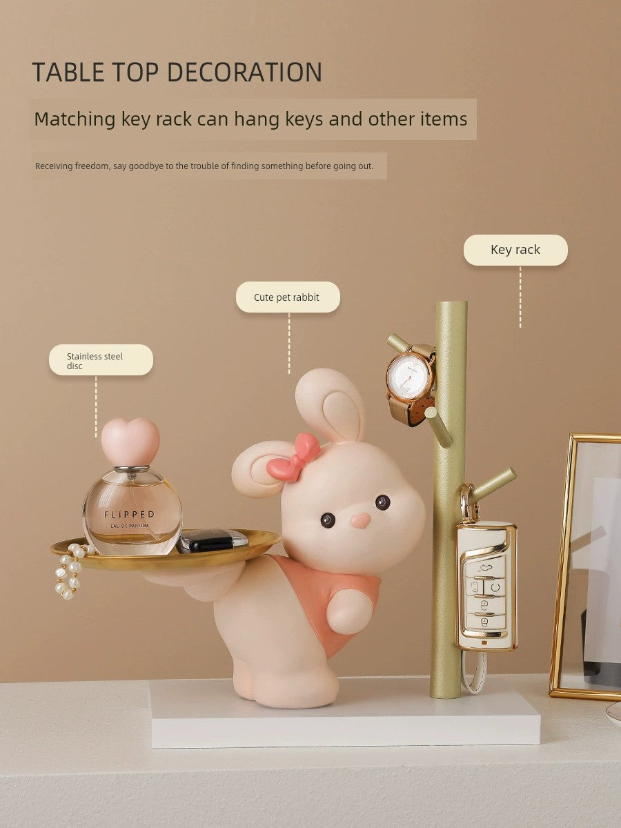 Key Storage Decoration Home Tray Moving Fortune Cat
