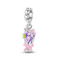925 Silver Charms Beads Fit 3mm Original Bracelet Game Machine Box Afternoon Tea Dessert Romantic Pink Pendant DIY Jewelry