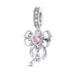 925 Silver Charms Beads Fit 3mm Original Bracelet Game Machine Box Afternoon Tea Dessert Romantic Pink Pendant DIY Jewelry