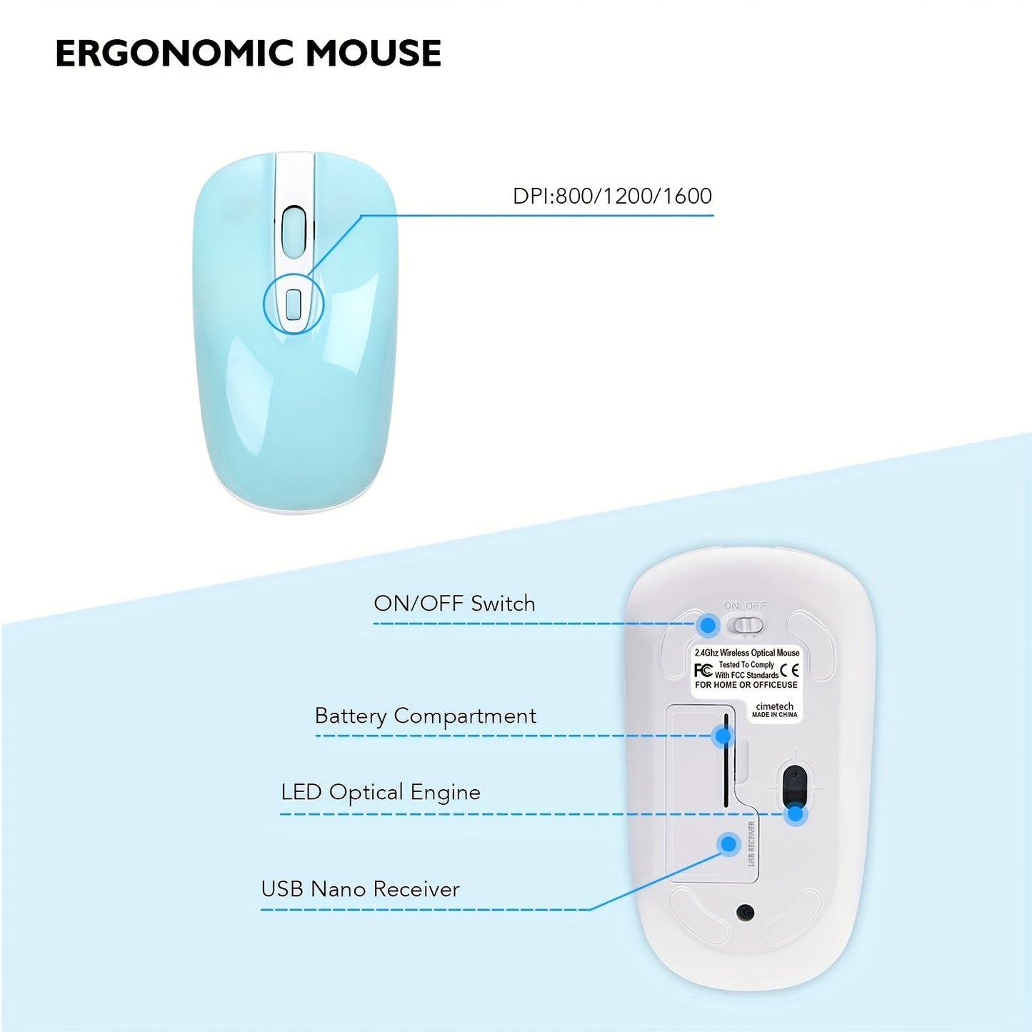 Wireless Keyboard and Mouse Combo, Compact Full Size Wireless Computer Keyboard and Mouse Set 2.4G Ultra-Thin Sleek Design for Windows, Computer, Desktop, PC, Notebook, Laptop